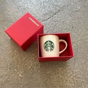 Starbucks White Espresso Mini Mug with Green Siren in Red Gift Box